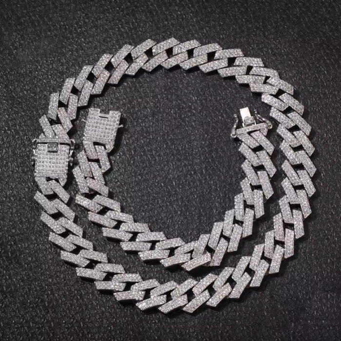 CZ Cuban Link Chain Necklace - 925 Sterling Silver-chain-Sairahaz Jewelers