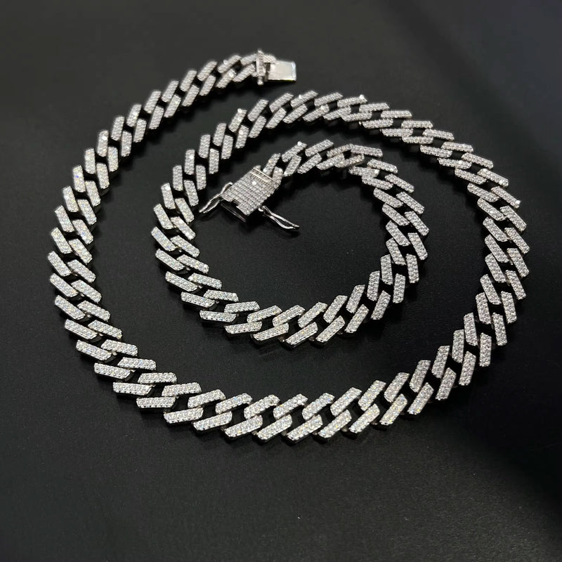 CZ Cuban Link Chain Necklace - 925 Sterling Silver-chain-Sairahaz Jewelers