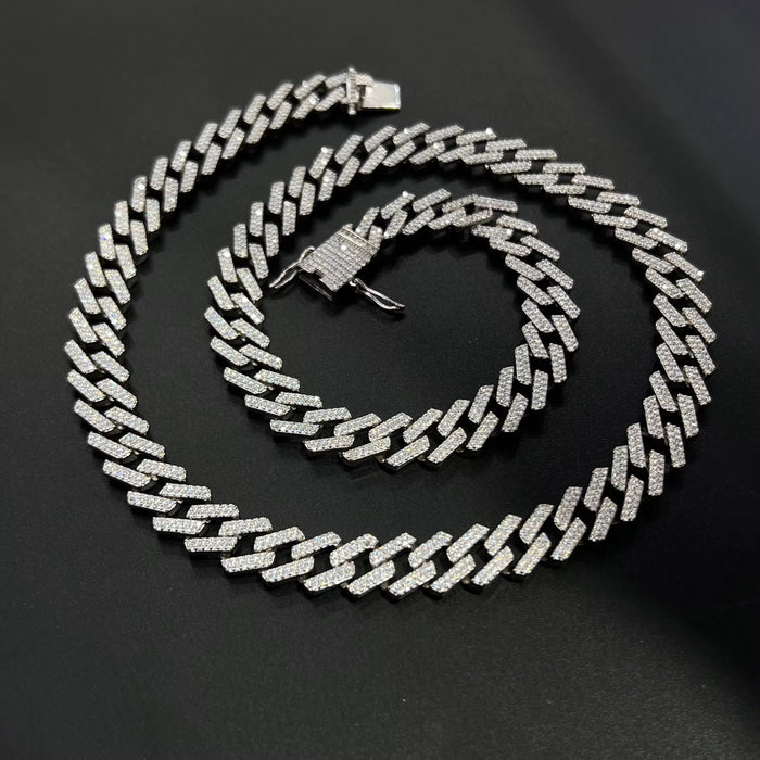 CZ Cuban Link Chain Necklace - 925 Sterling Silver-chain-Sairahaz Jewelers