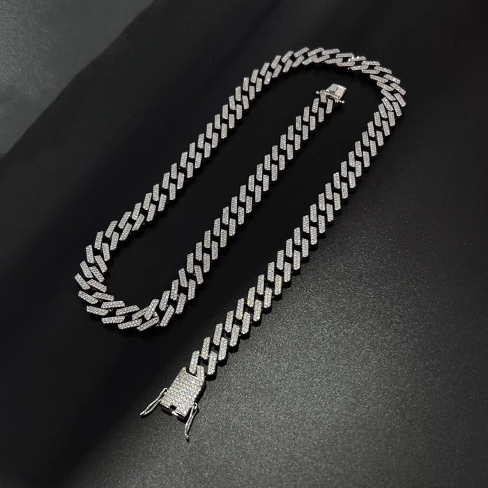 CZ Cuban Link Chain Necklace - 925 Sterling Silver-chain-Sairahaz Jewelers