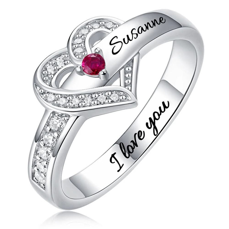 Birthstone Ring with Children's Names