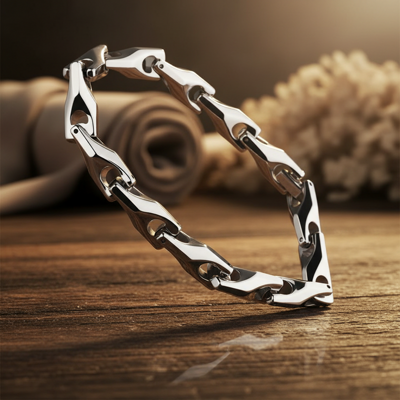 Silver Tungsten Carbide Bracelet
