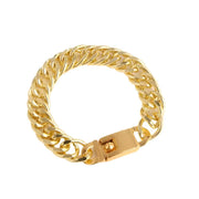 Chunky Men's Cuban Close Link Buckle Bracelet-Bracelet-Sairahaz Jewelers