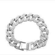 CZ Cuban Link Bracelet-Bracelet-Sairahaz Jewelers