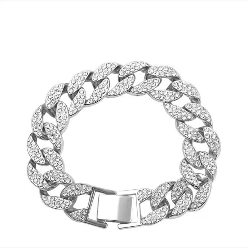 CZ Cuban Link Bracelet-Bracelet-Sairahaz Jewelers