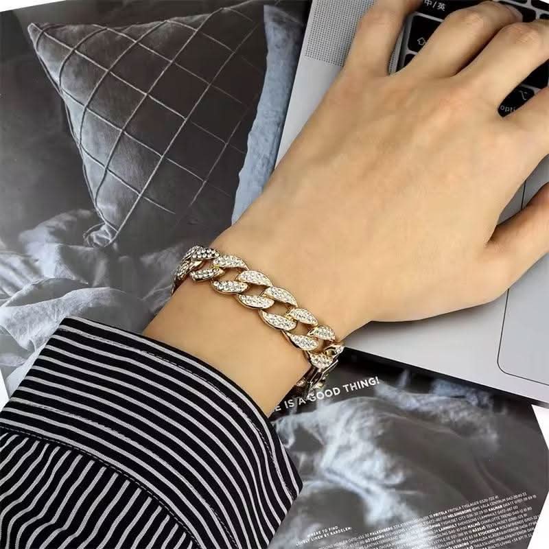 CZ Cuban Link Bracelet-Bracelet-Sairahaz Jewelers