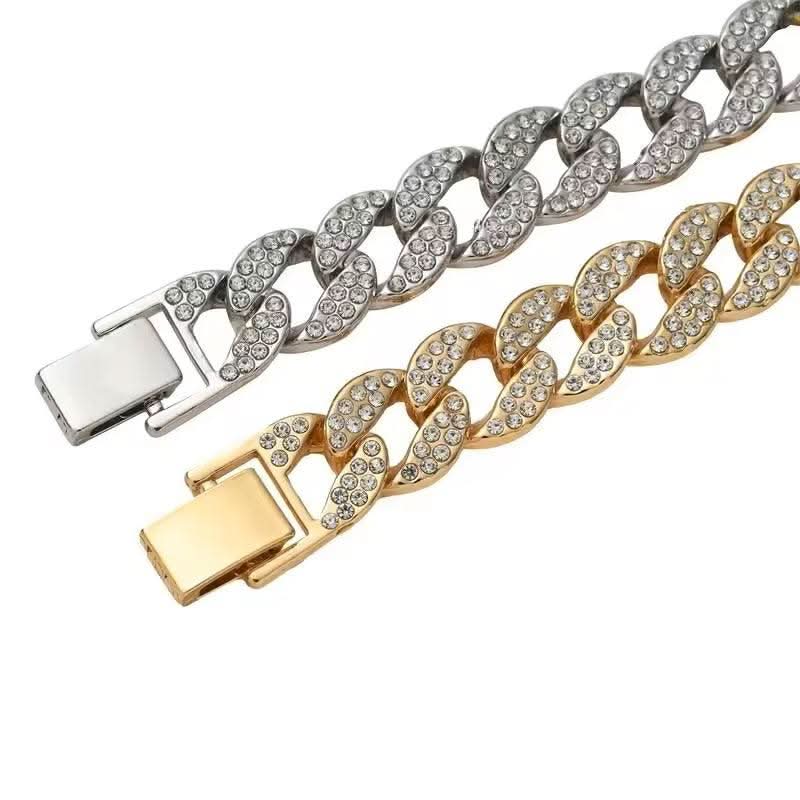 CZ Cuban Link Bracelet-Bracelet-Sairahaz Jewelers