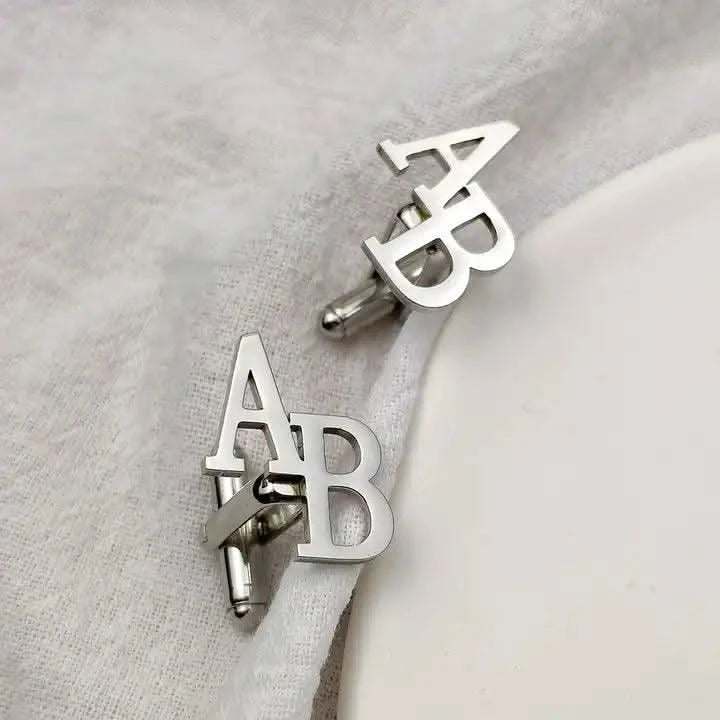 Custom Cuff Links: Add a Touch of You to Every Outfit - Name Cuff Link-Gift for him-Sairahaz Jewelers
