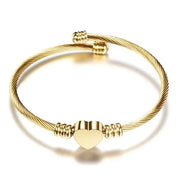 Personalized Heart QR Code Sign Bangle Custom QR-Custom Picture Bracelet-Sairahaz Jewelers