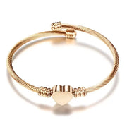 Personalized Heart QR Code Sign Bangle Custom QR-Custom Picture Bracelet-Sairahaz Jewelers