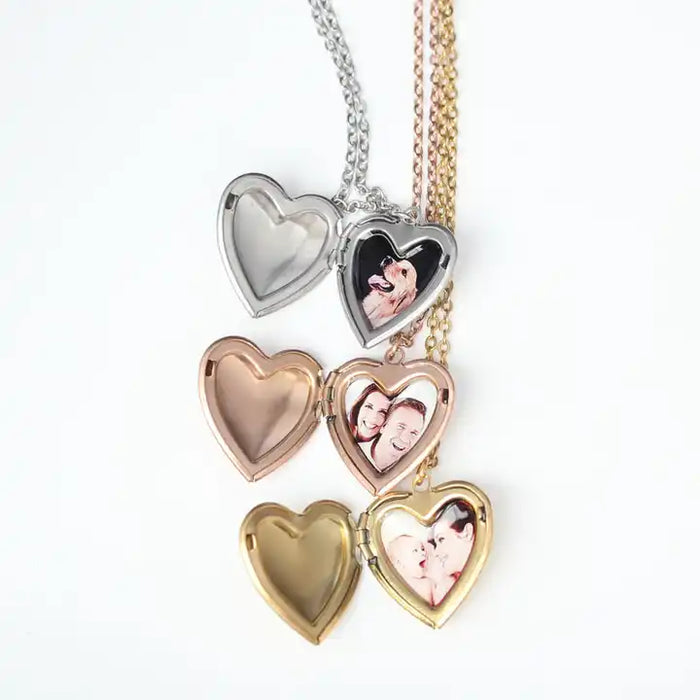 Personalized Picture Heart Necklace