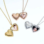 Personalized Picture Heart Necklace-Custom Picture Necklace-Sairahaz Jewelers