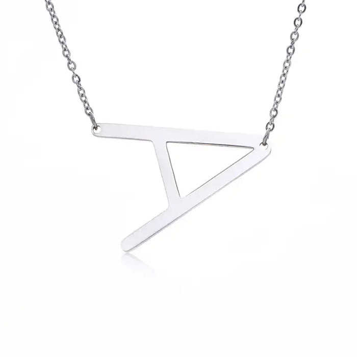 Minimalist Letter Necklace - Personalized Large initial Necklace