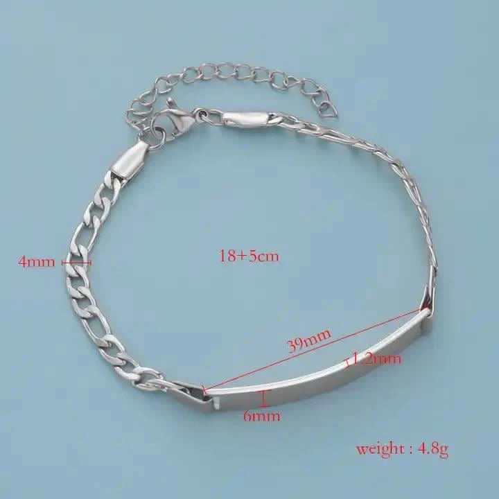 Adjustable Personalized Custom Name Bracelet ID Bracelet Custom-Custom Name Bracelet-Sairahaz Jewelers