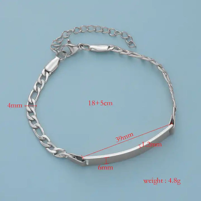 Adjustable Personalized Custom Name Bracelet ID Bracelet Custom-Custom Name Bracelet-Sairahaz Jewelers