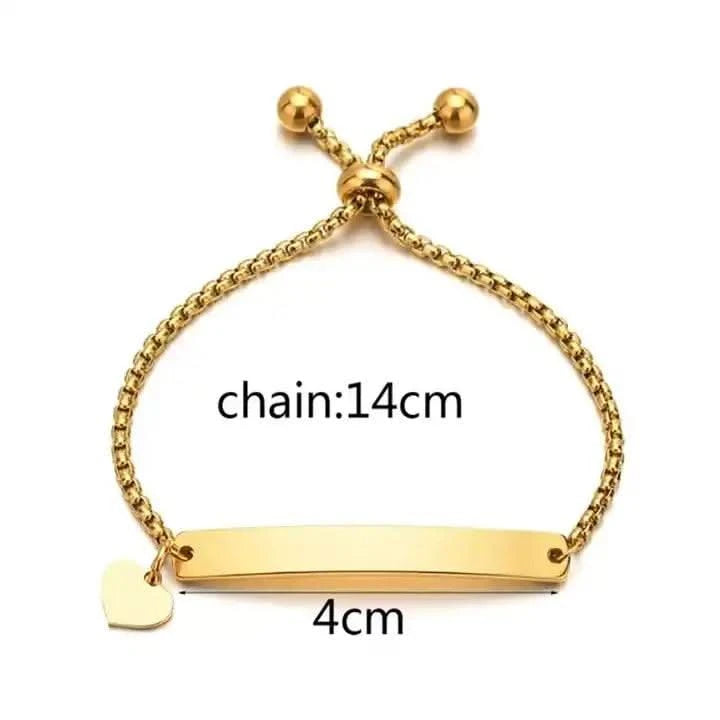 Adjustable Personalized Name Bracelet for Newborn-Custom Name Bracelet-Sairahaz Jewelers