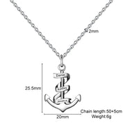 Custom Achor Name Necklace - Personalized Pendent Engraving