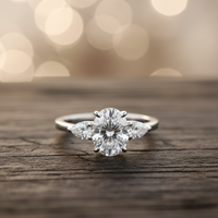 Oval Moissanite Engagement Ring 2 Carat - view 1