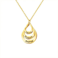 Personalized Teardrop Name Necklace in 18K Gold Vermeil – Custom Gift
