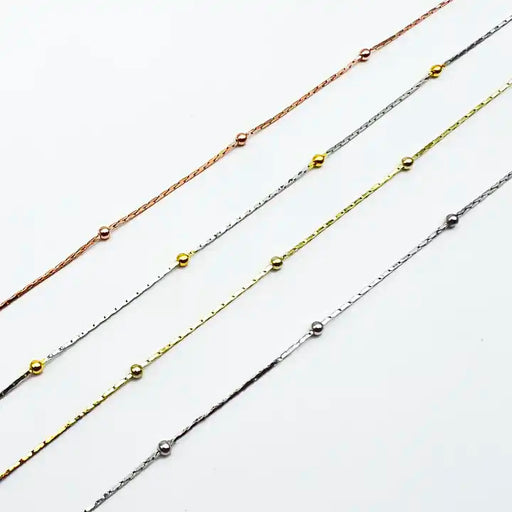 Beads Chain Necklace 0.35mm 