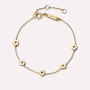 Sairahaz Flower Bracelet Gold Plated-Bracelets-Sairahaz Jewelers