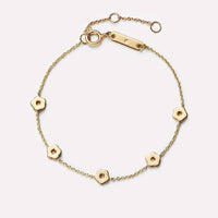 Sairahaz Flower Bracelet Gold Plated-Bracelets-Sairahaz Jewelers