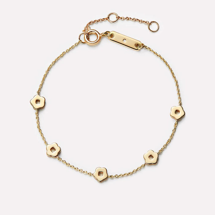 Sairahaz Flower Bracelet Gold Plated