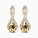 Prestige Crystal Earrings Teardrop Rhinestone Design-Earrings-Sairahaz Jewelers