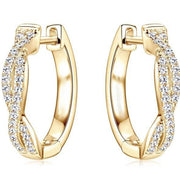 Infinity Moissanite Hoop Earrings-Earrings-Sairahaz Jewelers