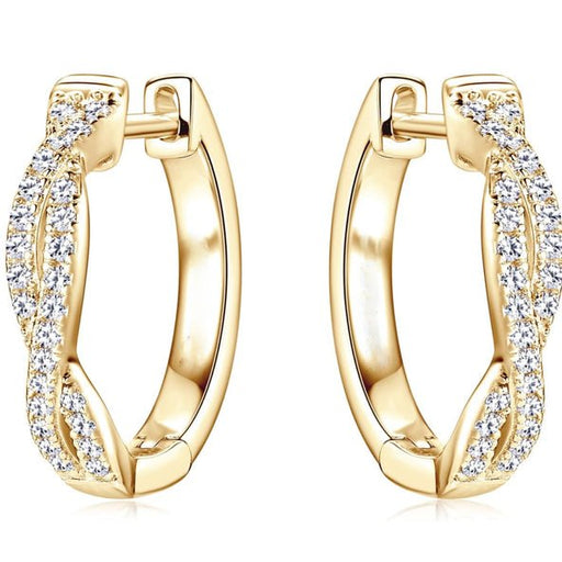 Infinity Moissanite Hoop Earrings-Earrings-Sairahaz Jewelers