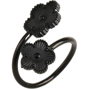 Stainless Steel Five Leaf Flower Ring-Rings-Sairahaz Jewelers