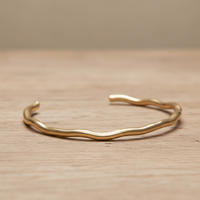Gold Over Titanium Handcrafted Cuff Bracelet - view 1