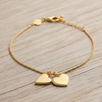 Sairahaz Bridesmaid Gold Charm Bracelet - view 1