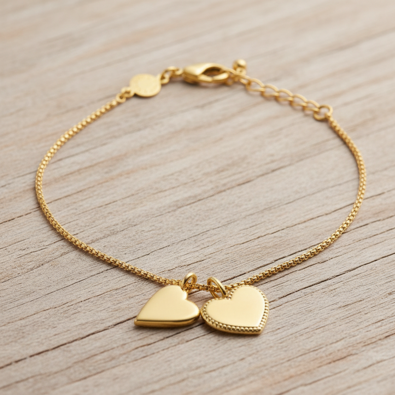 Sairahaz Bridesmaid Gold Charm Bracelet