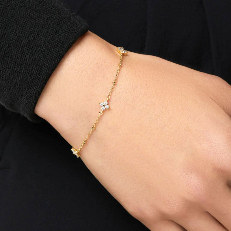 Sairahaz Lucy Star Bracelet Gold Plated-Bracelets-Sairahaz Jewelers