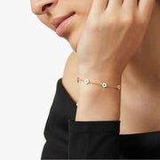 Sairahaz Flower Bracelet Gold Plated-Bracelets-Sairahaz Jewelers