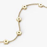 Sairahaz Flower Bracelet Gold Plated-Bracelets-Sairahaz Jewelers