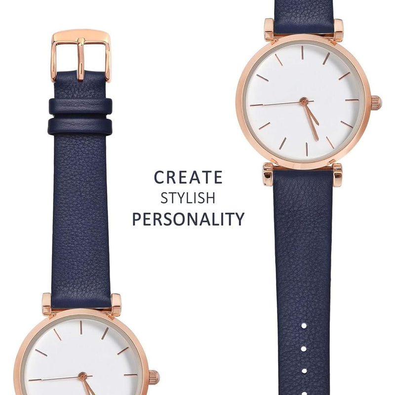 14mm Genuine Leather Watch Band with Rose Gold Buckle-Watch Straps-Sairahaz Jewelers
