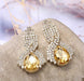 Prestige Crystal Earrings Teardrop Rhinestone Design-Earrings-Sairahaz Jewelers