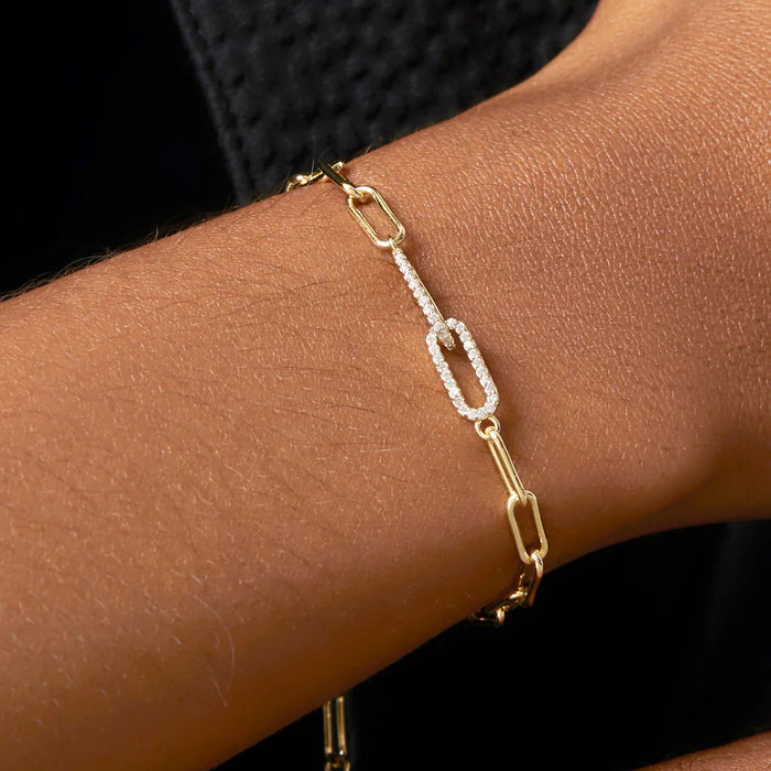 Sairahaz Paperclip Bracelet Jewelry