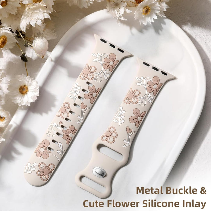 Floral Silicone Band for Watch