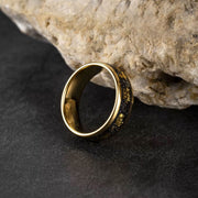 Men's Gold Inlay Tungsten Wedding Band-Rings-Sairahaz Jewelers