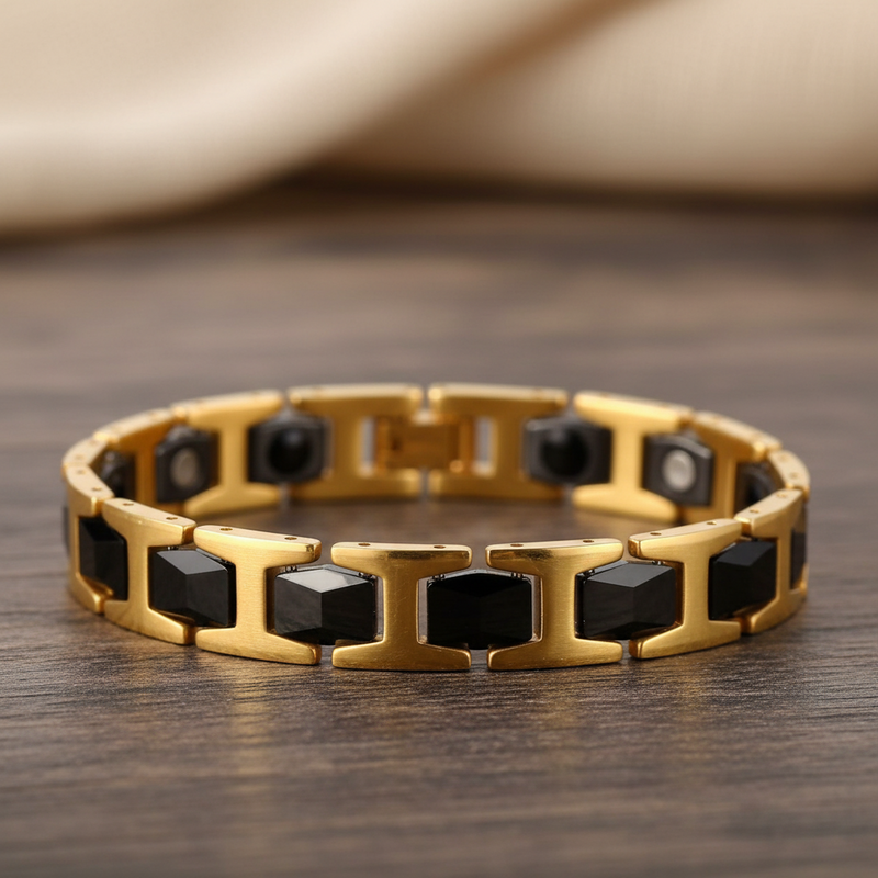 Two Tone Magnatic Tungsten Bracelet