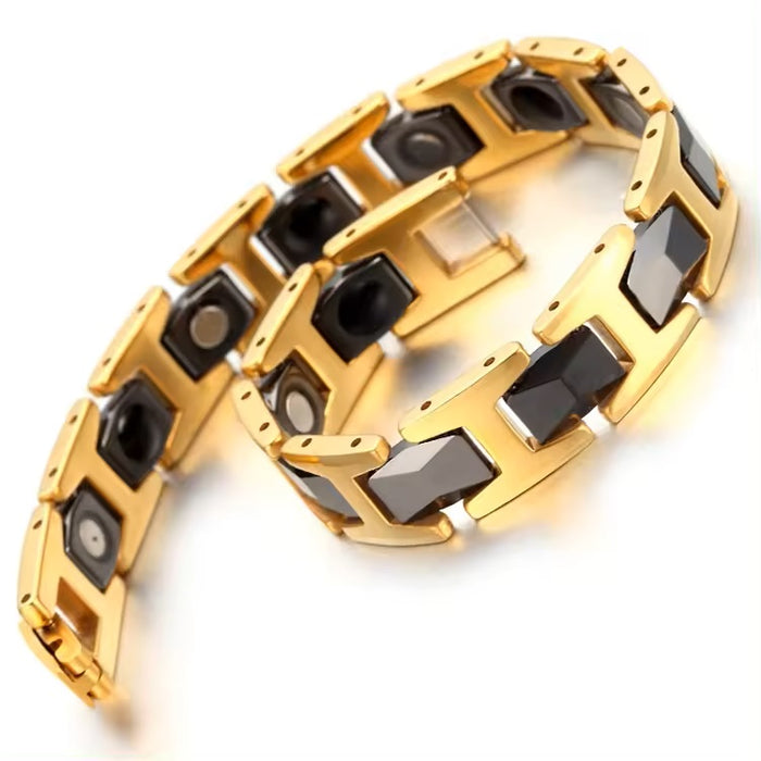 Two Tone Magnatic Tungsten Bracelet-Bracelet-Sairahaz Jewelers