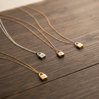 Initial Letter Lock Necklace - view 1