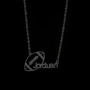 Custom Football Name Necklace-custom football necklace-Sairahaz Jewelers