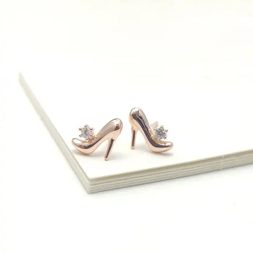 High Heeled Shoes CZ Stud Earring