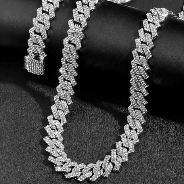 13mm Hip Hop Iced Out Diamond Cuban Chain-Cubin Chains-Sairahaz Jewelers