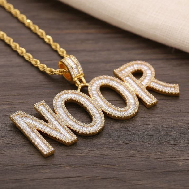 Hiphop Iced Out Letters Customized Name Necklace