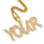 Hiphop Iced Out Letters Customized Name Necklace